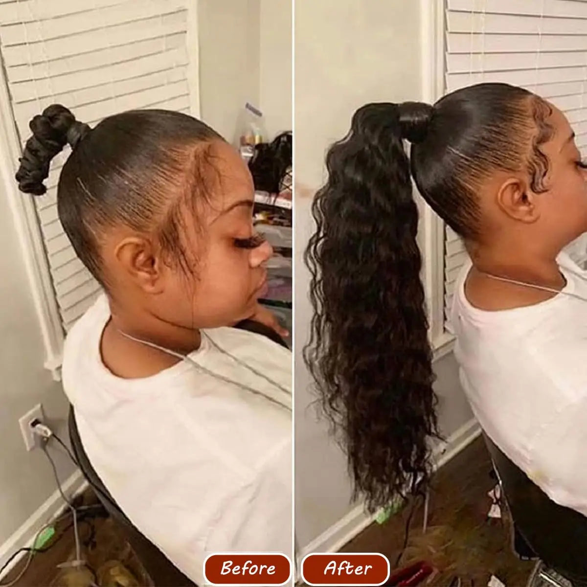 100G Ponytail Human Hair Extensions Straight Wrap Around Horsetail 100% Remy Human Hair 10"-32" Ponytail Extension for Women