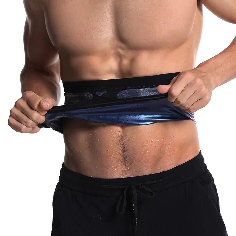 Men Sauna Suits Waist Trimmer Belly Wrap Workout Sweat Band Abdominal Trainer Weight Loss Shaper Tummy Control Slimming Belts