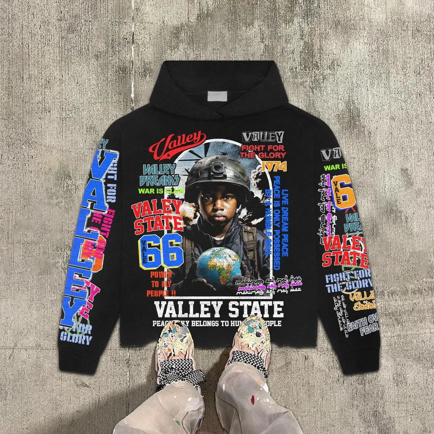 Gothic grunge Vintage Streetwear War Graphic Print Hoodies Women Y2k Tops Sweatshirt goth Oversized zip up Hoodie Mens Clothes