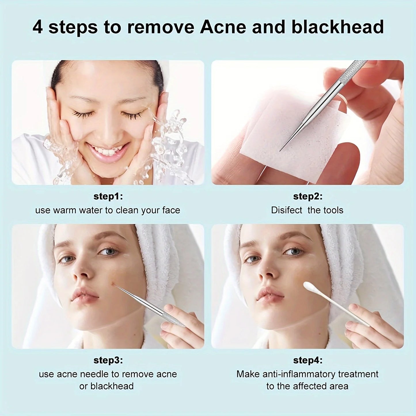 Extra Fine Cellular Acne Blackhead Tweezers - Facial Beauty Remove Acne Needle Tools for Skin Care,Blemish and Whitehead Removal