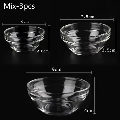 10/5/3/1pcs Facial Mask Bowl Mixing Bowl Acrylic Oil Bowl Set Face Mud Mixing Brush Applicator Beauty Salon DIY Skin Care Tools 3pcs-Mix