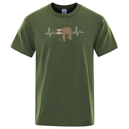 Soft and comfortable printed T-shirt T-shirt casual T-shirt men's clothing Dark Green