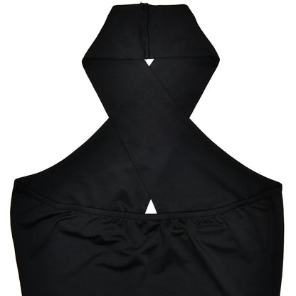 Fantoye Sexy Backless Metal Ring Halter Women Top Black Hollow Out Off Shoulder Crop Vest Female Summer Slim Elegant Streetwear