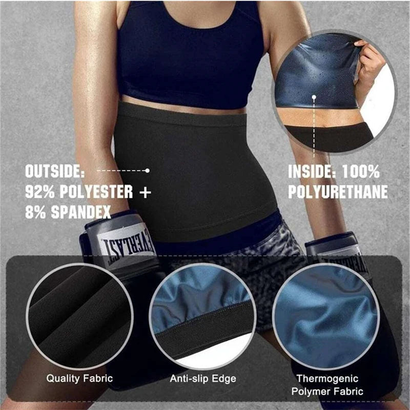 Fitness Belt for Both Men and Women Abdominal Wrap Exercise Sweat Absorption Weight Loss and Body Shaping Device