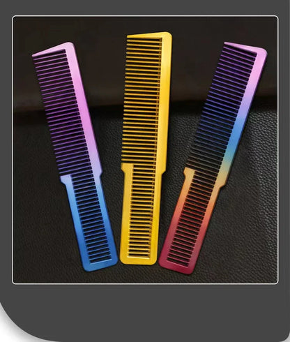 Salon Professional Electroplated Comb Barber Comb Stylist Styling Tool Accessories Salon Anti-static Hair Cut Comb