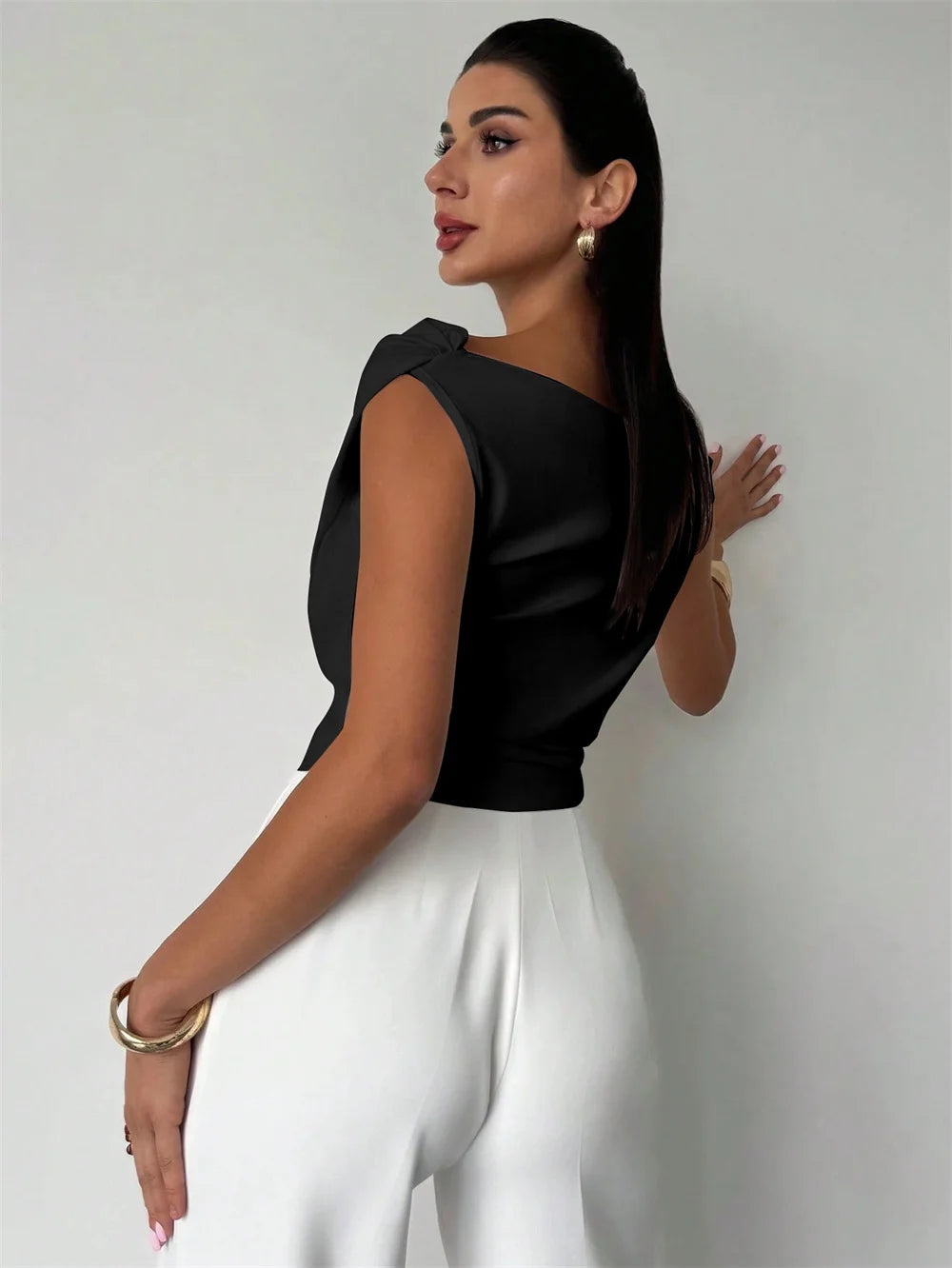 Fashion Tops Tee Woman Solid Sleeveless Shirts Ladies Camisas Mujer Summer Casual Sexy Blouse Shirt Women Clothing Blusas