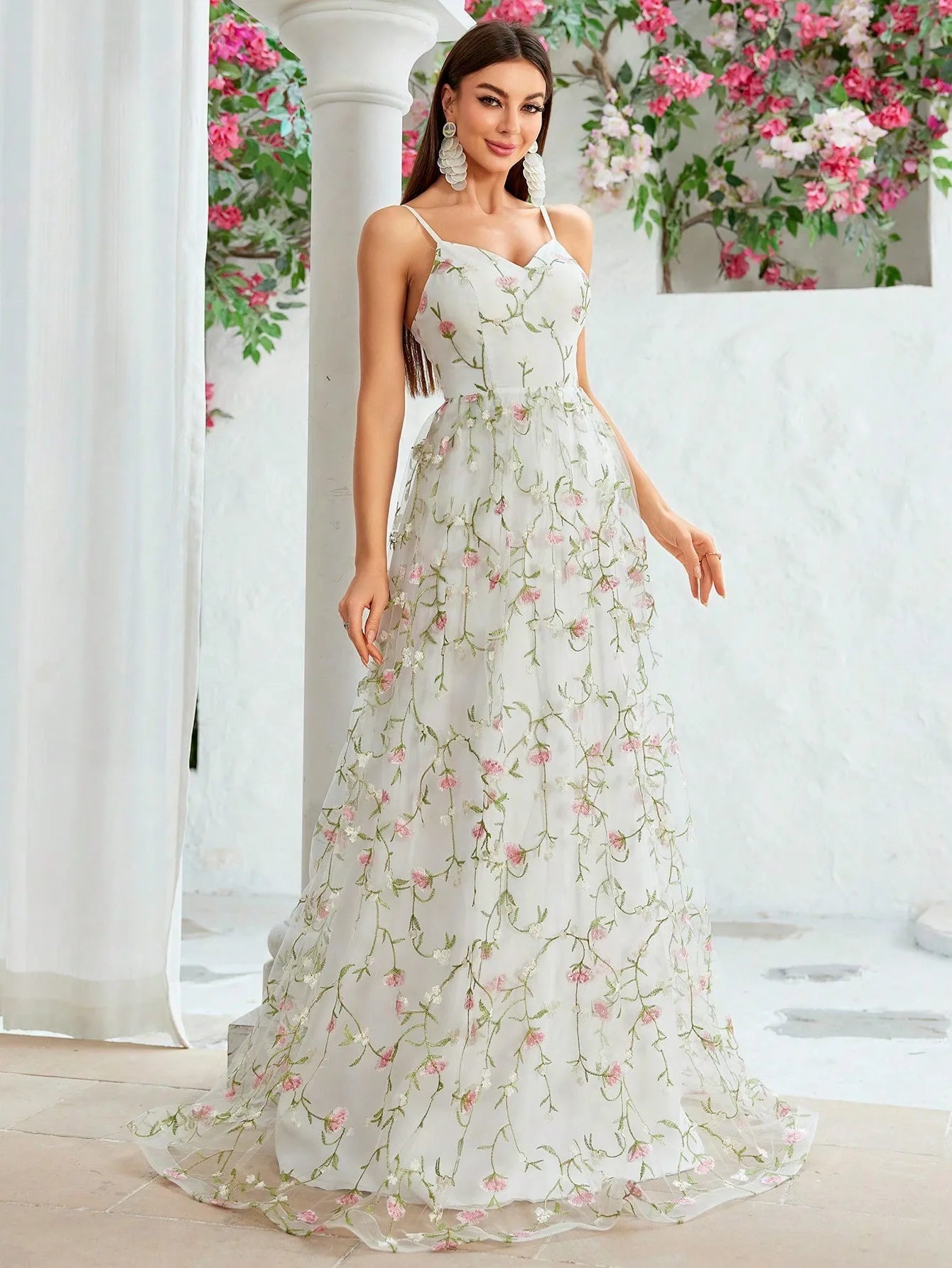 European and American Style Mesh New Embroidered Dress, Photo Party, Dance Party, Embroidered Evening Dress, Sweet Dress, 2025 Badiee Stylez