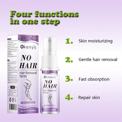 Permanent, painless hair removal spray, axila, legs, arms, hair remover, hair growth inhibitor, nutritious repair, body care