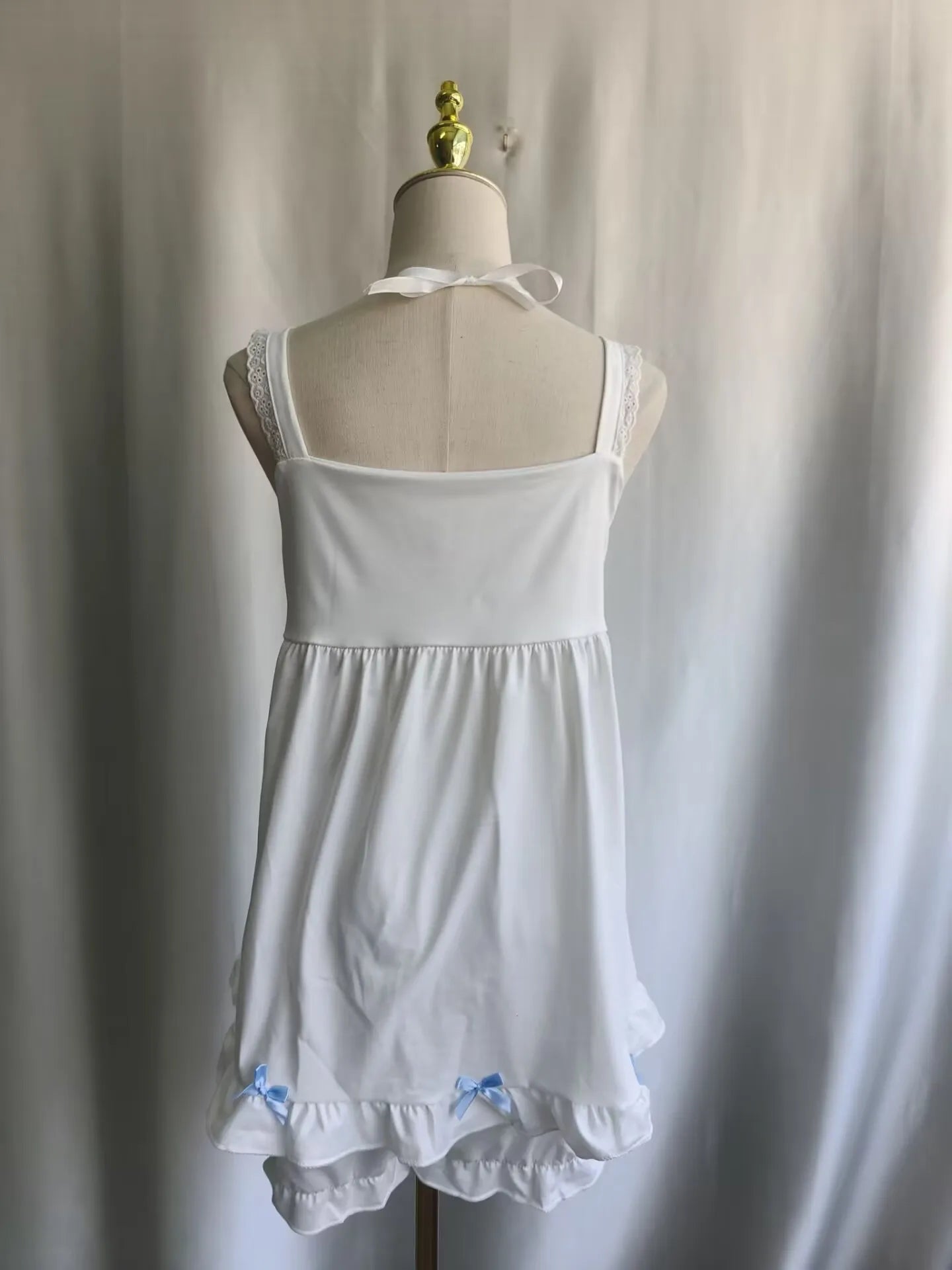 Japanese Soft Girl Strappy Bow Sling Top Shorts Two Piece Set Cotton Pajamas Women's Lolita Sleepwear 2025 New Summer