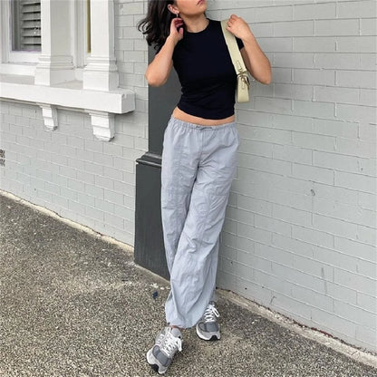 2025 Spring New Short Sleeve T-Shirt Women Solid Simple Casual Soft All-Match Hot Basic Crop Tops Tees Summer Fashion Slim Fit T