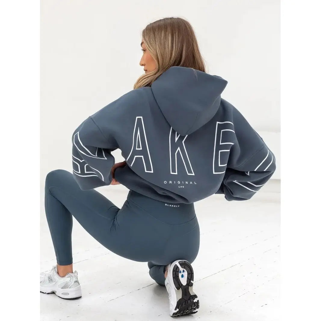 European American Fashion Printed Hooded Hip Hop Sweatshirt 2025 New Cross Border Thickened Versatile Long-sleeved Loose Clothes 3