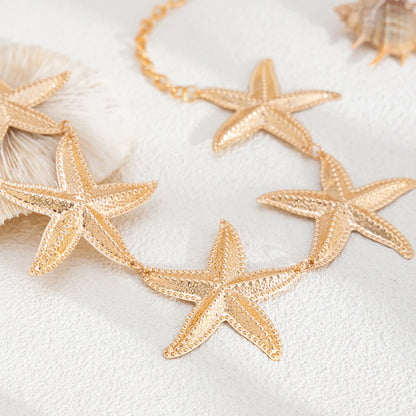 Ingemark Vintage Metal Star Starfish Waist Belly Belt Chain for Women 2025 New Fashion Boho Summer Beach Bikini Body Jewelry New