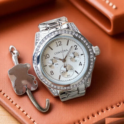 Fashion Diamond Women's Watch Luxury Stainless Steel Ladies Quartz Wristwatch Clock Elegant Dress Female Clock relogio feminino