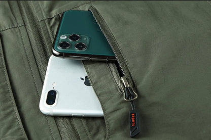 Men's Summer vest 2024 Thin Style Multi Pocket Waterproof Durable Large Size Casual Outdoor Travel Vest Men's Sleeveless Jacket