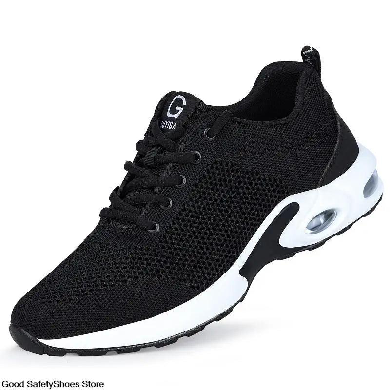 Steel Toe Safety Shoes Men Women Security Protection Work Shoes Lightweight Safety Boots Air Cushion Indestructible Shoes - Badiee Stylez
