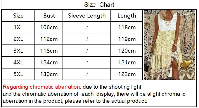 plus Size Women's Sleeveless round Neck Casual Dress Clashing Floral Print Maxi Summer Dresses for Women