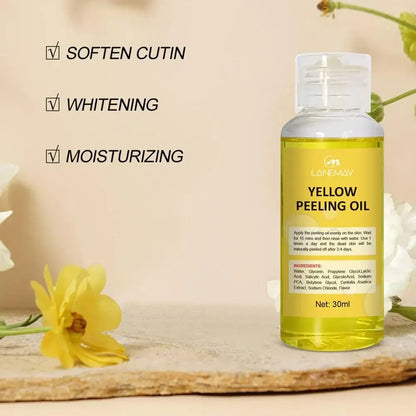 Body Care Exfoliating Yellow Peeling Oil 100% Organic Bleaching Dark Skin Serum Dark Knuckles Fast Whitening Cosmetics