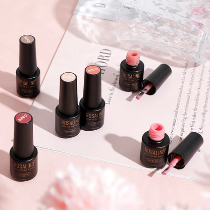 ROSALIND Hot-sale Bottle Gel Nail Polish Vernis Semi Permanent Primer Top Coat Bright Classic For Nail Art Design LED/UV Lamp
