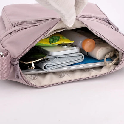 Just Hold A Lot Waterproof Nylon Shoulder Crossbody Bags for Women Messenger Travel Daily Use Bags Suitable for Mothers Shopping
