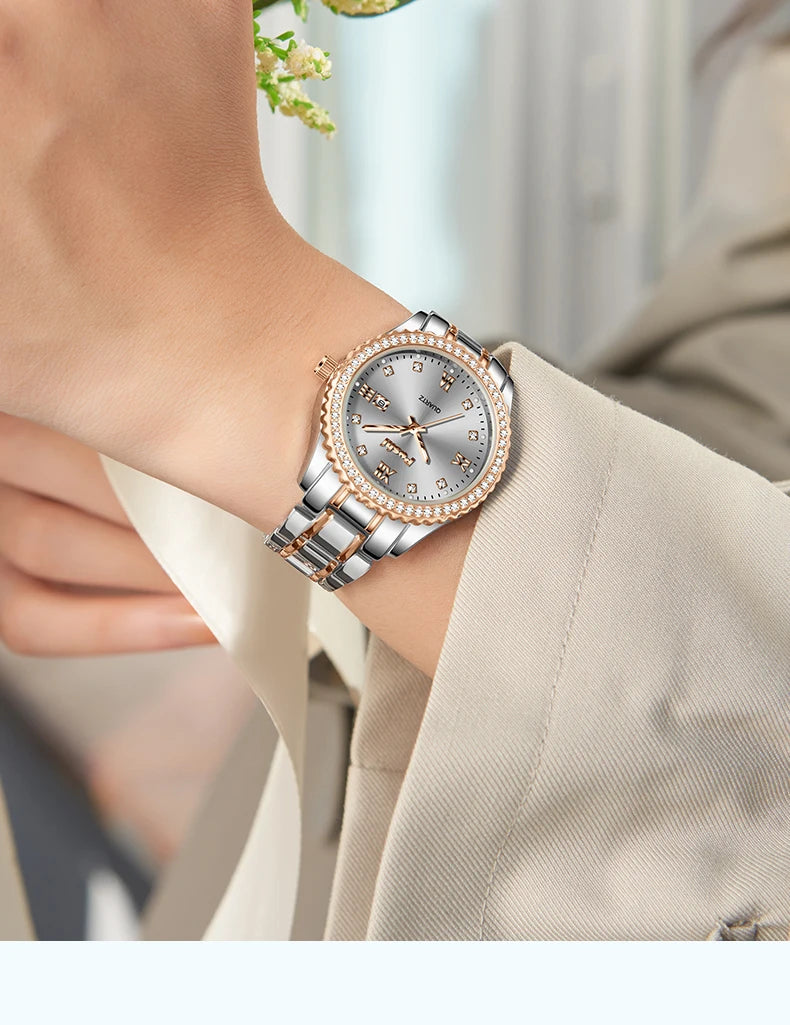 POSHI 990 Fashion Women Watch Elegant Business Quartz Wristwatch Lady Casuan Dress Watches With Date Display Original Clock