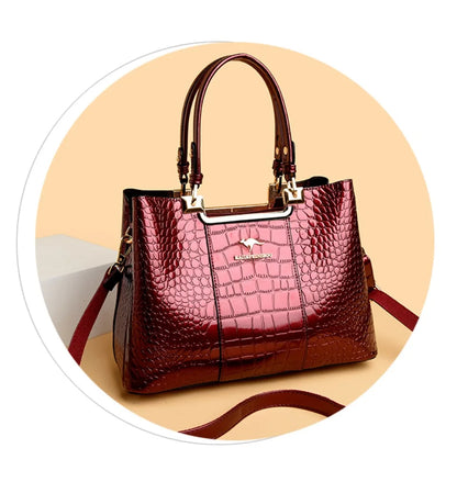 Three Layers Women Shoulder Bags Luxury Designer High Quality Patent Leather Messenger Casual Tote Bag Large Capacity Hand bags