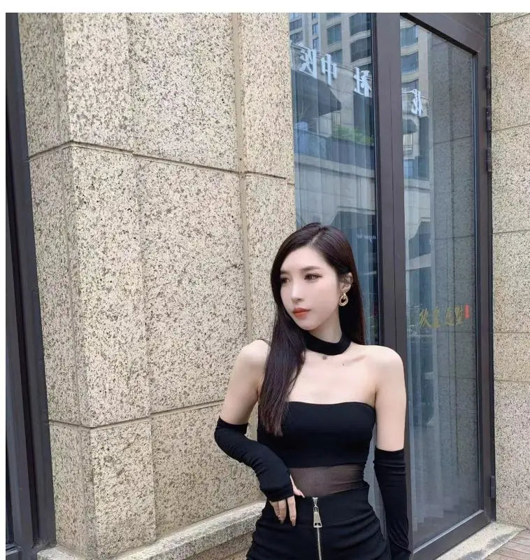High Waist Shirring Black Bodycon Shorts Female Summer All-match Pleated Elasticity Elastic Waist Straight Women Slim Trousers