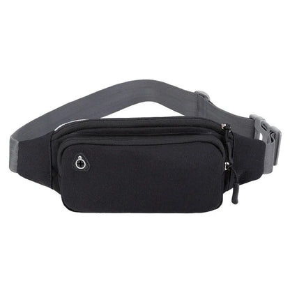 Nylon Waterproof Fanny Waist Bag Pack For Men Women Belt Pouch Male Belly Banana Ladies Bum Hip Kangaroo Sports Running Waistbag Black CHINA