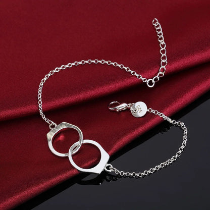New High quality 925 Sterling Silver 4MM Women Men chain Male Twisted Rope Bracelets Fashion Silver Jewelry H006