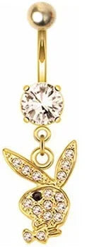 Belly Button Rings for Women Bunny Navel rings Gold color Rabbit Belly Rings Gem stone Belly Piercing Jewelry Body Jewelry 5