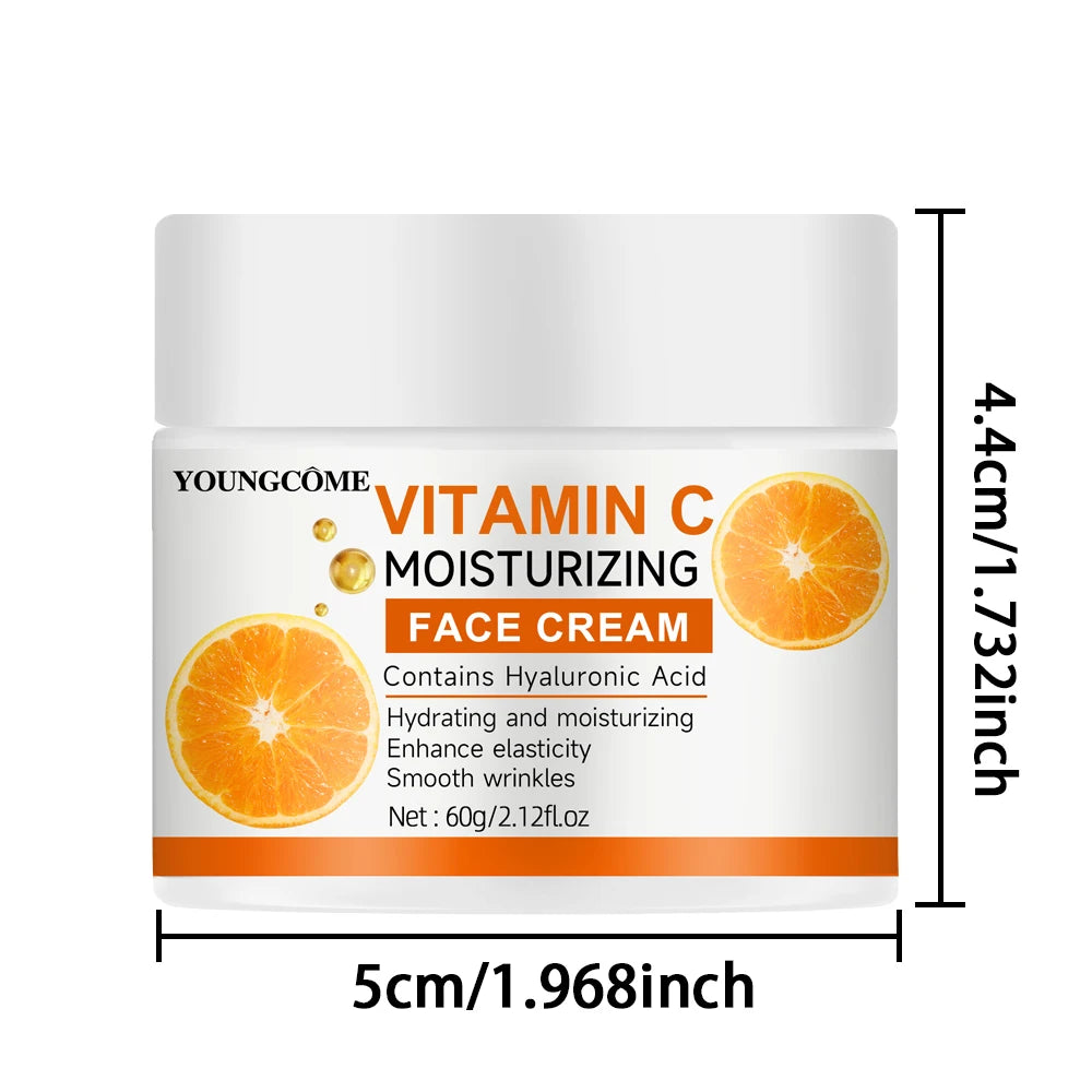Vitamin C Moisturising Cream Repair Anti-aging Essence Facial Skin Care Contains Deep Hydration Moisturizer for Youthful Glow 60g
