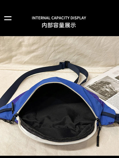 Casual Waterproof Chest Bags Large Capacity Crossbody Bags Korean Fashion Waist Bag Fanny Pack for Women Men's Travel Bag Banana