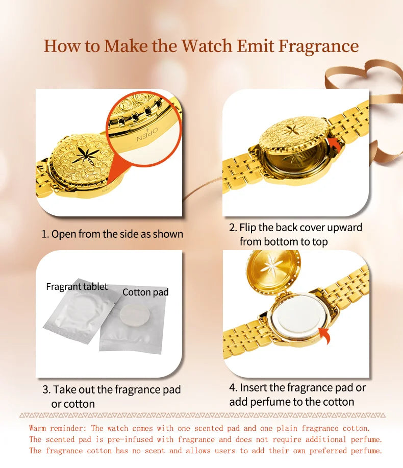 OLEVS 9931X Womens Perfume Watch Rhombic Quartz Watch Stainless Steel Waterproof Ladies Date Watch Gifts Original Elegant New