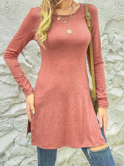 2023 Cross border Foreign Trade Europe and America Spring and Autumn New Children's Long Sleeve Slim Fit Slim Split Long T-shirt