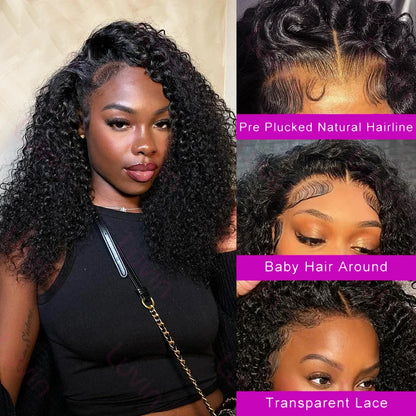 250% Density Short Bob Wig Human Hair 13x4 Lace Front Wigs Glueless Lace Frontal Wig Deep Wave Jerry Curly Wig For Black Women