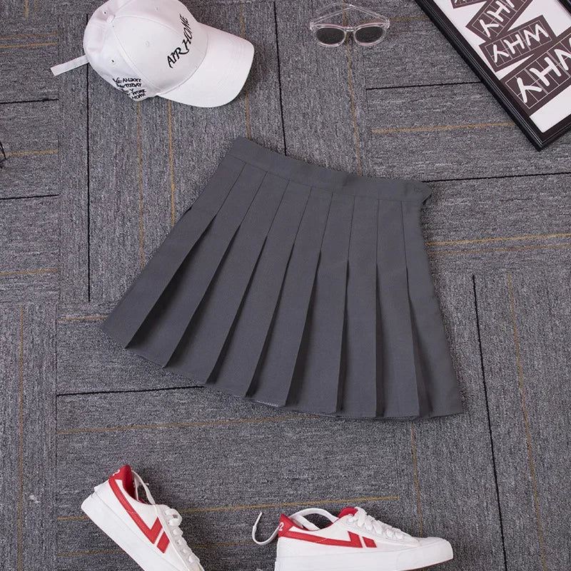 Harajuku 0Women Pleat Skirt 0Preppy Style Plaid 0Mini Cute Japanese School Uniforms Ladies Jupe Kawaii 8810-5SHU