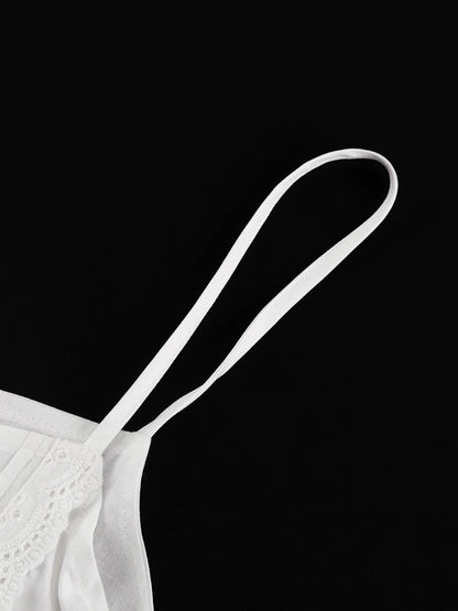 Marthaqiqi Cotton Women'S Nightwear Set Sexy Spaghetti Strap Sleepwear Tank Tops Nightie Backless Nightgowns Shorts Pajamas Suit