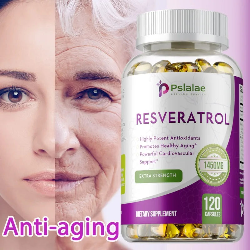 Resveratrol Extract - Helps Support Cardiovascular Health, Promotes Skin Radiance, and Antioxidants