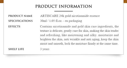 ARTISCARE 24K Gold SkinCare SET Face Cream Moisturizing Serum Dark Circles Essence Korean Skin Care Products