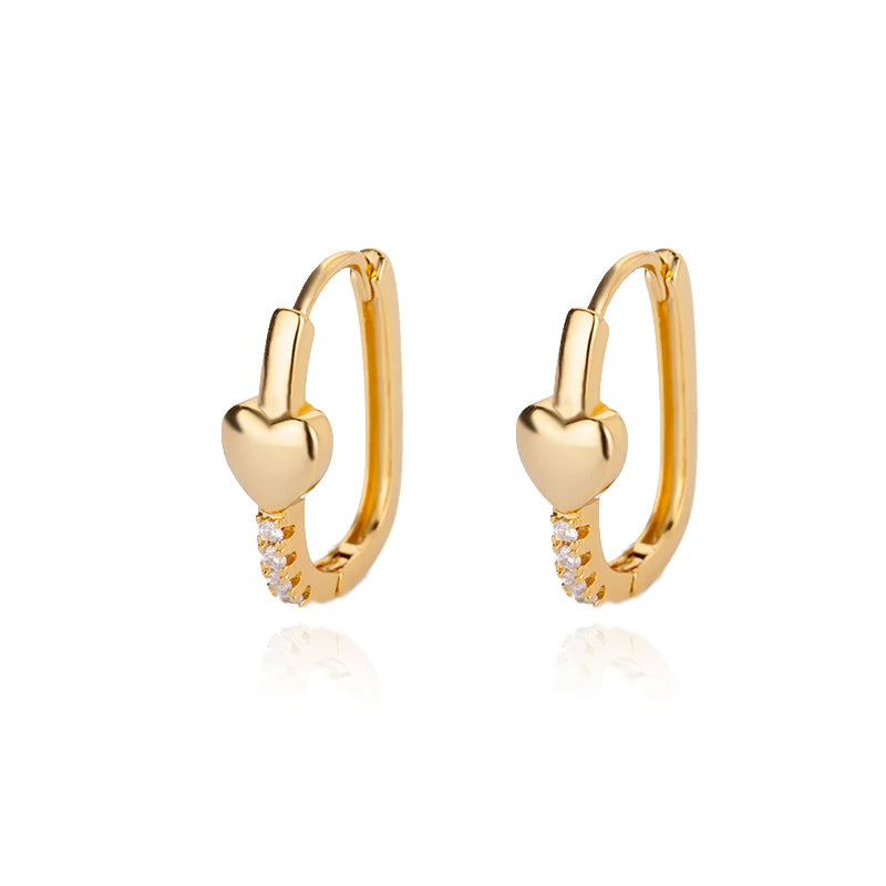Luxury Star Pendientes Earrings For Women Girl Stainless Steel Minimalist Hoop Piercing 2025 New In y2k Jewelry aretes de mujer E2303G-3 CHINA