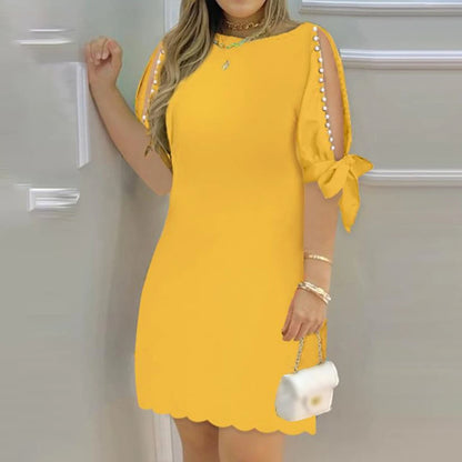 Sexy Hip High Waist Dress Women 2024 Summer Elegant Party Short Sleeve Formal Occas Dress Female Clothing Vestido Mini Skirt Badiee Stylez