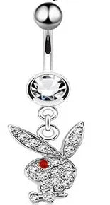 Belly Button Rings for Women Bunny Navel rings Gold color Rabbit Belly Rings Gem stone Belly Piercing Jewelry Body Jewelry 7