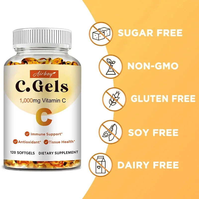 Vitamin C Softgels - Improve Immunity, Promote Nutrient Absorption, Anti-oxidation