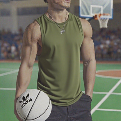 2025 New Summer Marathon Quick Dry Sports Tank Top Men's Sleeveless Tank Top Running Training Basketball Loose Fit Tank Top Badiee Stylez