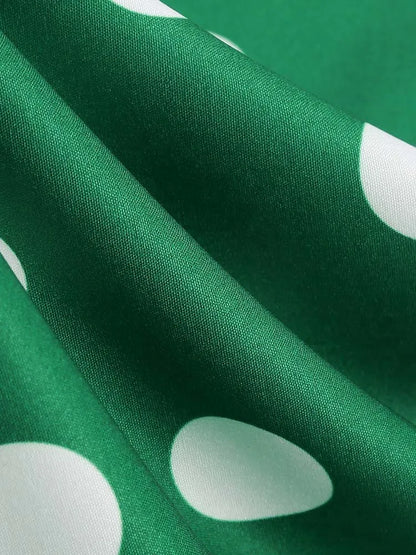 Off the Shoulder Elegant Vintage Party Dress Women Summer Polka Dot Ruffles A Line Midi Dresses