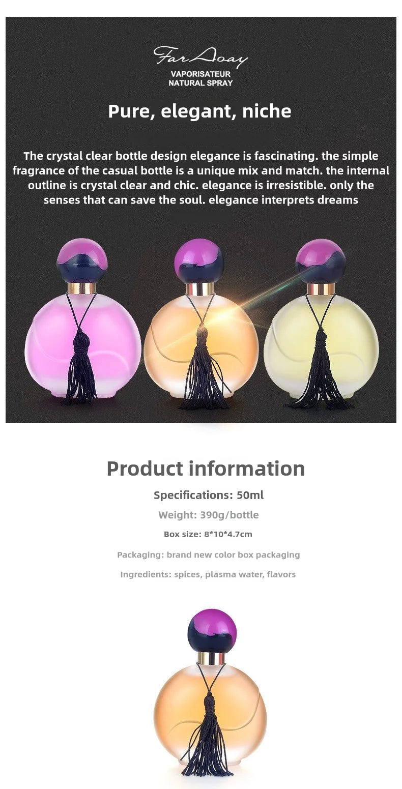 50ml Durable Fresh Citrus Smell Perfume for Ladies High-end Fragrance Long Lasting Light  Orange Flavor Badiee Stylez