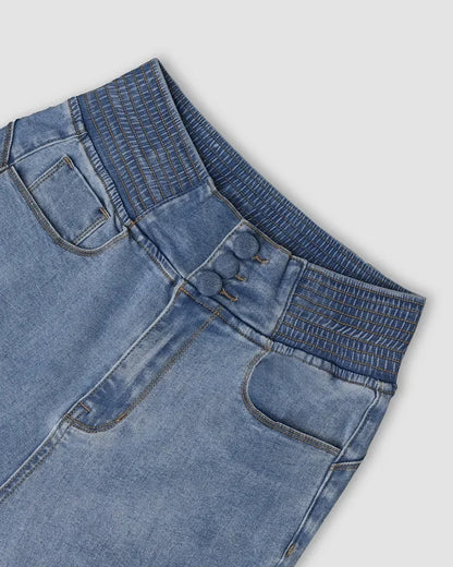 2025 Fashion Straight High Waist Jeans Women Elastic Skinny Denim Pants Y2K Trousers Shaping Butt Lift Slim-fit Jeans Black