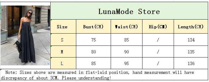 Solid Backless Spaghetti Strap Dress Women's Fashion Loose High Waist A-line Vestidos Summer Lady Holiday Street Robes 2025 New