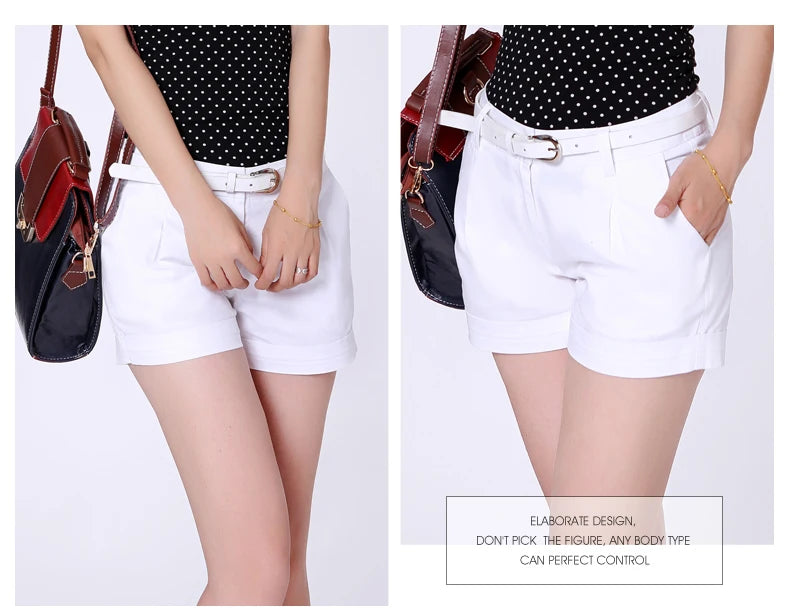 New Women'S Summer Thin Casual Pure Color Shorts Korean Fashion And Versatile Comfortable Slimming Pure Cotton 3-Point Pants