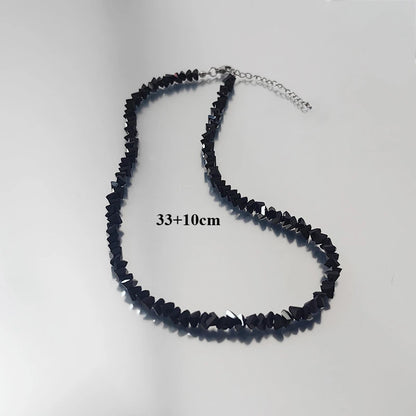 Shiny Transparent Crystal Irregular Beaded Bracelet for Women Korean Mulit-cut Pink Glass Chain on the Hand Jewelry Girls Gifts Black Long