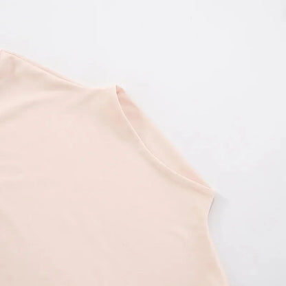 Women Hollow Out Short Sleeve Ruched Sexy Mini Dress for Women Fashion Half High Collar Skinny Club Party Dresses Female